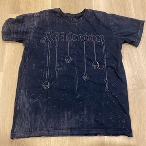Vintage 2000s Affliction Dripping Chain Skulls Graphic T-Shirt